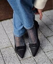 《追加予約》4.5cmポインテッドダブルリボンパンプス