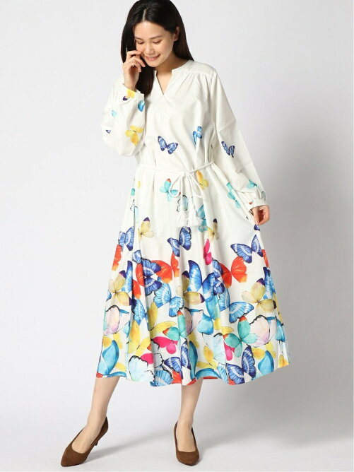 Ranan ロープベルト付蝶々柄ワンピース Rakuten Fashion 楽天ファッション 旧楽天ブランドアベニュー Cc03 Ranan ロープベルト付蝶々柄ワンピース Rakuten Fashion 楽天ファッション 旧楽天ブランドアベニュー Cc03