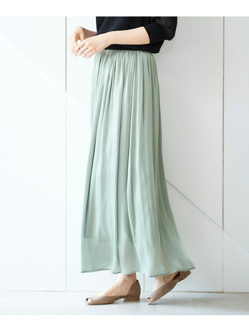 Le Coeur Blanc 楊柳シャイニーロングスカート Rakuten Fashion 楽天ファッション 旧楽天ブランドアベニュー Ce93