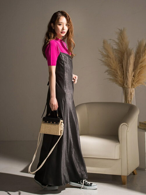 Vicky 雑誌掲載 クロスサテンキャミワンピース 手洗い可能 Rakuten Fashion 楽天ファッション 旧楽天ブランドアベニュー Dh23