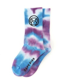 A BATHING APE BABY MILO TIE DYE RIB SOCKS K ア ベイシング エイプ 靴下・レッグウェア 靴下 ブルー オレンジ