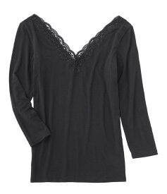 PEACH JOHN 【保湿加工の生地でフィット感抜群!】It'sモイスティ9分袖 ピーチ・ジョン インナー・ルームウェア その他のインナー・ルームウェア ホワイト グレー ベージュ ブラック