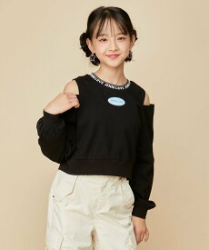 【SALE／30%OFF】JENNI love 肩あきロゴバインダーロンT ジェニィオンラインショップ トップス カットソー・Tシャツ ブラック ホワイト パープル