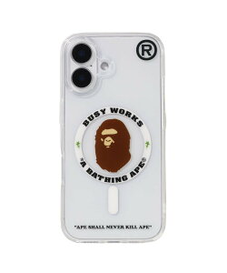A BATHING APE BAPE IPHONE 16 CLEAR CASE �A �x�C�V���O �G�C�v �X�}�z�O�b�Y�E�I�[�f�B�I�@�� �X�}�z�E�^�u���b�g�EPC�P�[�X/�J�o�[ �z���C�g�y���������z