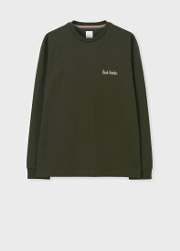 Paul Smith "Afterimage Logo" 長袖Tシャツ ポール・スミス トップス カットソー・Tシャツ ブラック グリーン ホワイト【送料無料】