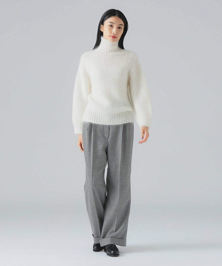 【SALE/40%OFF】EFFE BEAMS 【YouTubeで紹介】カラー ガーター タートルニット 主役級ニット デミルクス ビームス トップス ニット ホワイト グリーン パープル【送料無料】 - メイン画像 6