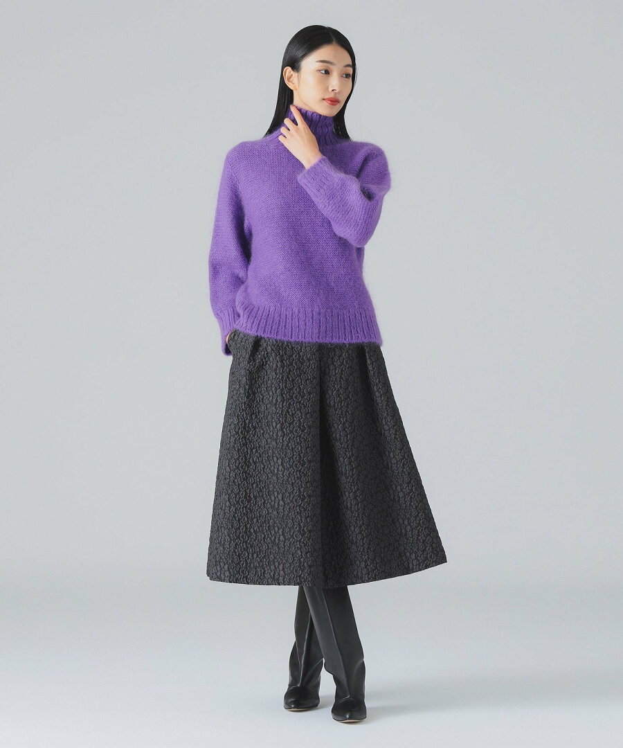 【SALE/40%OFF】EFFE BEAMS 【YouTubeで紹介】カラー ガーター タートルニット 主役級ニット デミルクス ビームス トップス ニット ホワイト グリーン パープル【送料無料】 - メイン画像 10