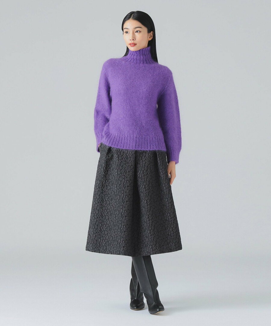 【SALE/40%OFF】EFFE BEAMS 【YouTubeで紹介】カラー ガーター タートルニット 主役級ニット デミルクス ビームス トップス ニット ホワイト グリーン パープル【送料無料】 - メイン画像 15