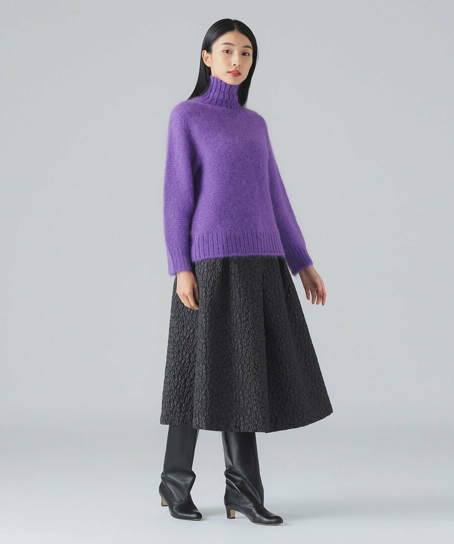 【SALE/40%OFF】EFFE BEAMS 【YouTubeで紹介】カラー ガーター タートルニット 主役級ニット デミルクス ビームス トップス ニット ホワイト グリーン パープル【送料無料】 - メイン画像 20