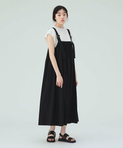 BEAMS HEART WOMEN �M���U�[ �W�����p�[�X�J�[�g 26SS �E�H�b�V���u�� ���s �r�[���X �n�[�g �����s�[�X�E�h���X ���̑��̃����s�[�X�E�h���X �z���C�g �O���[�� �x�[�W�� �u���b�N�y���������z