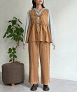 コーデュロイビスチェセットアップ