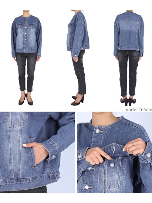 Coca ノーカラーデニムジャケット Rakuten Fashion 楽天ファッション 旧楽天ブランドアベニュー Bn03