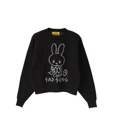 HYSTERIC GLAMOUR SAD SONG プルオーバー ヒステリックグラマー トップス ニット グレー ピンク ブラック【送料無料】