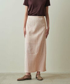 【SALE／65%OFF】Steven Alan ＜Steven Alan＞CRAPE STRIPE EASY LONG SKIRT/スカート ユナイテッドアローズ アウトレット スカート ロング・マキシスカート イエロー グレー レッド【送料無料】