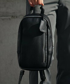 【SALE／10%OFF】SHIPS MEN 【WEB限定】SHIPS: 合成皮革 ワンショルダー バッグ シップス バッグ ボディバッグ・ウエストポーチ ネイビー ブラック ブラウン【送料無料】