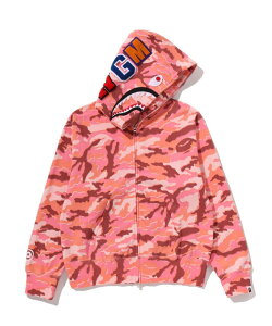A BATHING APE GLITCH WOODLAND CAMO SHARK FULL ZIP HOODIE �A �x�C�V���O �G�C�v �g�b�v�X �p�[�J�[�E�t�[�f�B�[ �s���N �p�[�v���y���������z