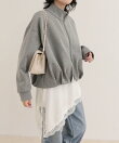 ダンボールハイネックZIPブルゾン