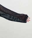 メッシュ金釦サイド開きニットプルオーバー