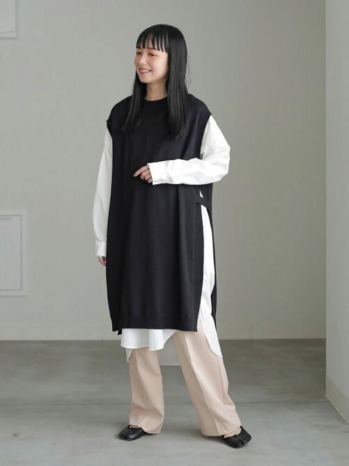 Earth Music Ecology Set2点 ニットベスト シャツワンピース Rakuten Fashion 楽天ファッション 旧楽天ブランドアベニュー Bq5384