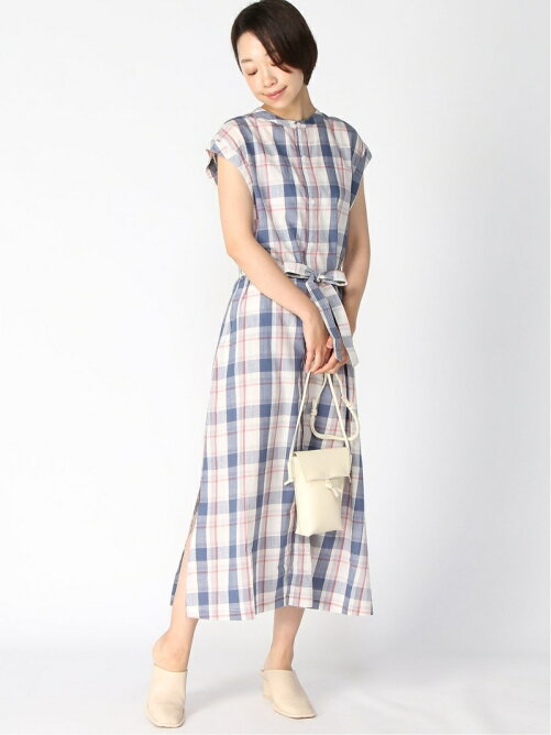 Te Chichi Techichi Terrasse 綿麻マドラスチェック前開きワンピース Rakuten Fashion 楽天ファッション 旧楽天ブランドアベニュー Db84
