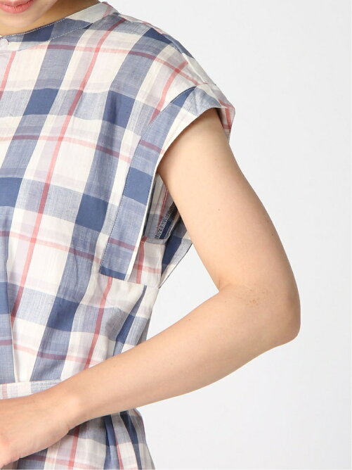 Te Chichi Techichi Terrasse 綿麻マドラスチェック前開きワンピース Rakuten Fashion 楽天ファッション 旧楽天ブランドアベニュー Db84