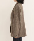 《セットアップ対応》ツィードチェックオーバージャケット