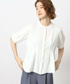 【SALE／19%OFF】grove とろみ合繊ティアードセットインブラウス グローブ トップス シャツ・ブラウス ホワイト グレー パープル