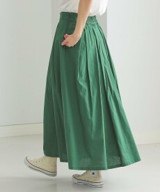 【SALE／50%OFF】BEAMS HEART BEAMS HEART / リネン混 フレアスカート ビームス アウトレット スカート ロング・マキシスカート グリーン ブラック ベージュ