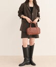 《セットアップ対応》ツィードチェックミニスカート