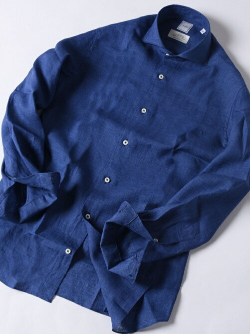 Ships Sd Albini社製生地 ウォッシュドソリッドリネンシャツ ネイビー Rakuten Fashion 楽天ファッション 旧楽天ブランドアベニュー V