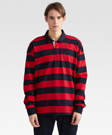 【SALE／60%OFF】TOMMY HILFIGER (M)TOMMY HILFIGER(トミーヒルフィガー) BLOCK STRIPED RUGBY トミーヒルフィガー トップス カットソー・Tシャツ【送料無料】