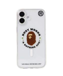 A BATHING APE BAPE IPHONE 16 PLUS CLEAR CASE �A �x�C�V���O �G�C�v �X�}�z�O�b�Y�E�I�[�f�B�I�@�� �X�}�z�E�^�u���b�g�EPC�P�[�X/�J�o�[ �z���C�g�y���������z