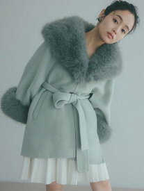 【SALE／40%OFF】SNIDEL ファーケープコート スナイデル ジャケット・アウター その他のジャケット・アウター ホワイト【送料無料】