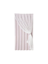 Francfranc ブリス×ルシーラ ダブルカーテン H2000×W1000 (レース&ドレープ/既製) フランフラン インテリア・生活雑貨 カーテン パープル【送料無料】