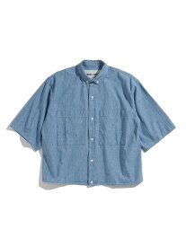 【SALE／66%OFF】Levi's BY LEVI'S(R) MADE&CRAFTED(R) シャンブレーショートスリーブシャツ リーバイス トップス シャツ・ブラウス ブルー【送料無料】