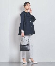 UNITED ARROWS ミニフリル ニットカーディガン ユナイテッドアローズ トップス カーディガン ネイビー ブラック【送料無料】