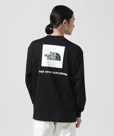 LHP THE NORTH FACE/ザ・ノースフェイス/L/S Back Square Logo Tee/バックスクエアロゴロンT エルエイチピー トップス カットソー・Tシャツ ブラック ホワイト【送料無料】