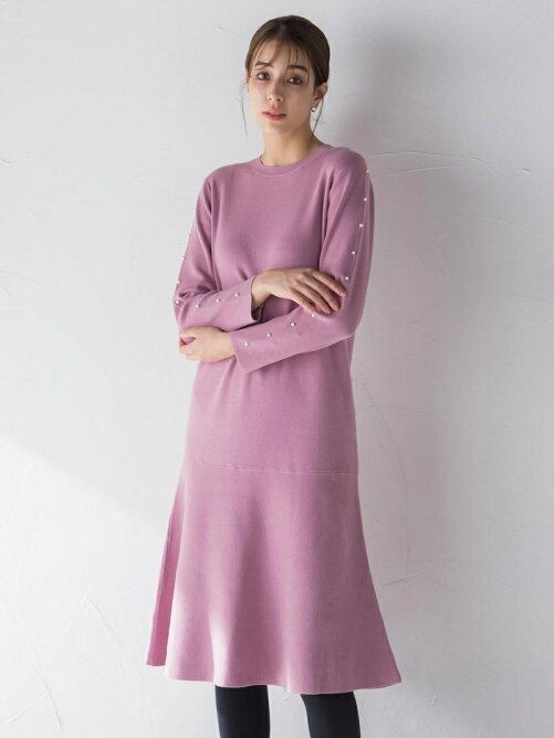 Ketty 新色追加 袖パールマーメイドニットワンピース 手洗い可能 Rakuten Fashion 楽天ファッション 旧楽天ブランド アベニュー Eg