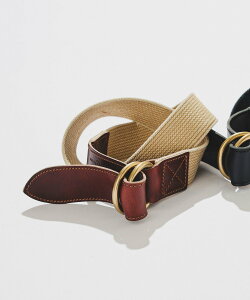 BEAMS PLUS ARTS & CRAFTS / AGING W RING COMBI BELT �r�[���X ���� �t�@�b�V�����G�� �x���g �u���b�N �u���E�� �x�[�W���y���������z