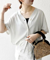 SHIPS any SHIPS any:＜接触冷感/手洗い可能＞Vネック ドルマン ミディ カーディガン シップス トップス …