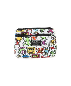 Keith Haring (U)Travel Lineスリムポーチ キース・ヘリング 財布・ポーチ・ケース ポーチ ホワイト ブラック