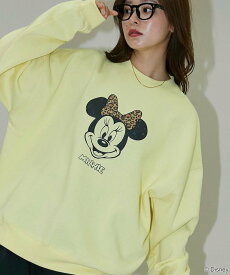 【SALE／30%OFF】PUBLUX 別注 MINNIE MOUSE GRAPHIC SWEAT /ディズニー ミニーマウス プリント裏起毛スウェット 25AW フリークスストア トップス スウェット・トレーナー ブルー イエロー【送料無料】