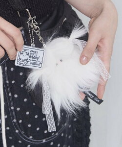 FANCY CLUB �yFANCY X DUSTY�zANGEL DUSTY KEYRING �l�o�[�}�C���h�U�G�b�N�X���[�^�`�J�V�c�v���X �t�@�b�V�����G�� �`���[���E�L�[�`�F�[�� �z���C�g�y���������z