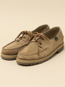 SHIPS 【Begin4月号掲載】Paraboot:SHIPS別注DOMINGUEREIDSOLEデッキシューズ シップス シューズ モカシン ベージュ ブラック【送料無料】