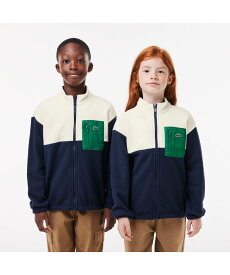 【SALE／50%OFF】LACOSTE JUNIORカラーブロックフリースジャケット ラコステ トップス スウェット・トレーナー ネイビー【送料無料】