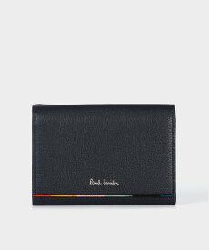 【SALE／30%OFF】Paul Smith 【公式】レイヤードストライプ ミニ財布 ポール・スミス　アウトレット 財布・ポーチ・ケース 財布 ネイビー パープル オレンジ ブラック【送料無料】