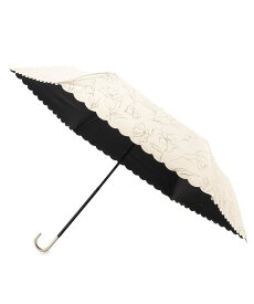 【SALE／10%OFF】SHOO・LA・RUE 【折りたたみ傘/because】 ラインフラワーミニ シューラルー ファッション雑貨 折りたたみ傘 ホワイト ブラック パープル