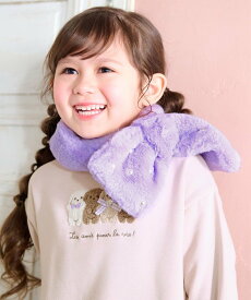 【SALE／50%OFF】any FAM KIDS パール×リボンファーマフラー エニィファム ファッション雑貨 マフラー・ストール・ネックウォーマー パープル ピンク ホワイト