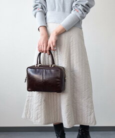 CHRISTIAN VILLA 【CHRISTIAN VILLA】センターシームハンドバッグ インターショシュール バッグ ハンドバッグ ブラウン【送料無料】