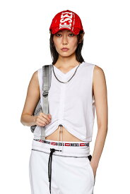 【SALE／40%OFF】DIESEL レディース タンクトップ ディーゼルスポーツ ディーゼル トップス ノースリーブ・タンクトップ ホワイト ブラック【送料無料】